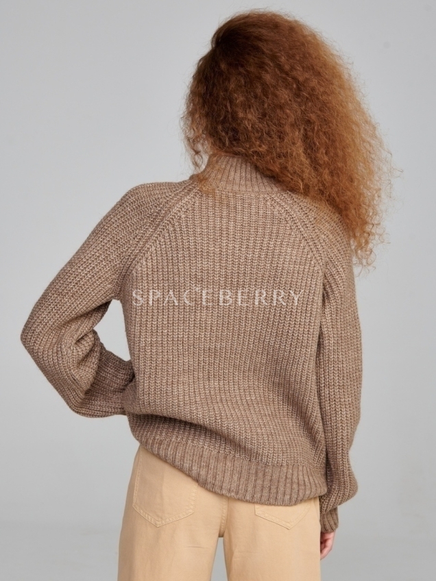 Женский вязаный свитер оверсайз, джемпер